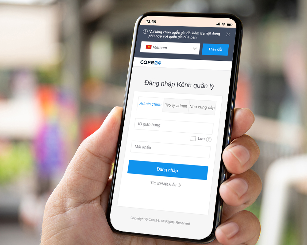 cafe24 vienam mobile admin