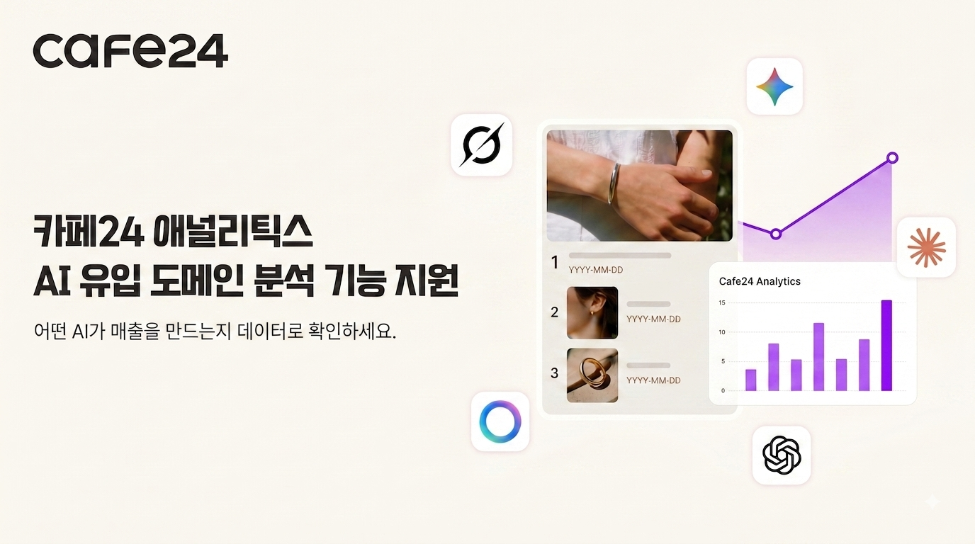 카페24, 'AI 유입 도메인' 분석 기능 출시…AI별 유입·구매·매출 성과 한눈에 비교